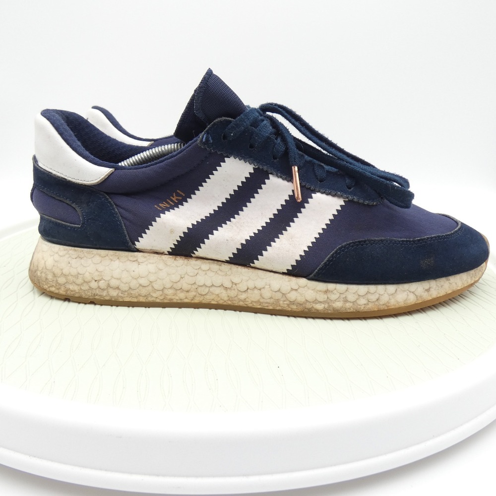 Adidas Iniki Runner Navy White Gum Boost Mens Sneakers BB2092 Size 12